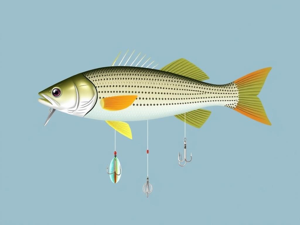     Köderfischangeln: Kleine Fische fangen für große Beute.. Montajes prácticos — tablas y diagramas verbales