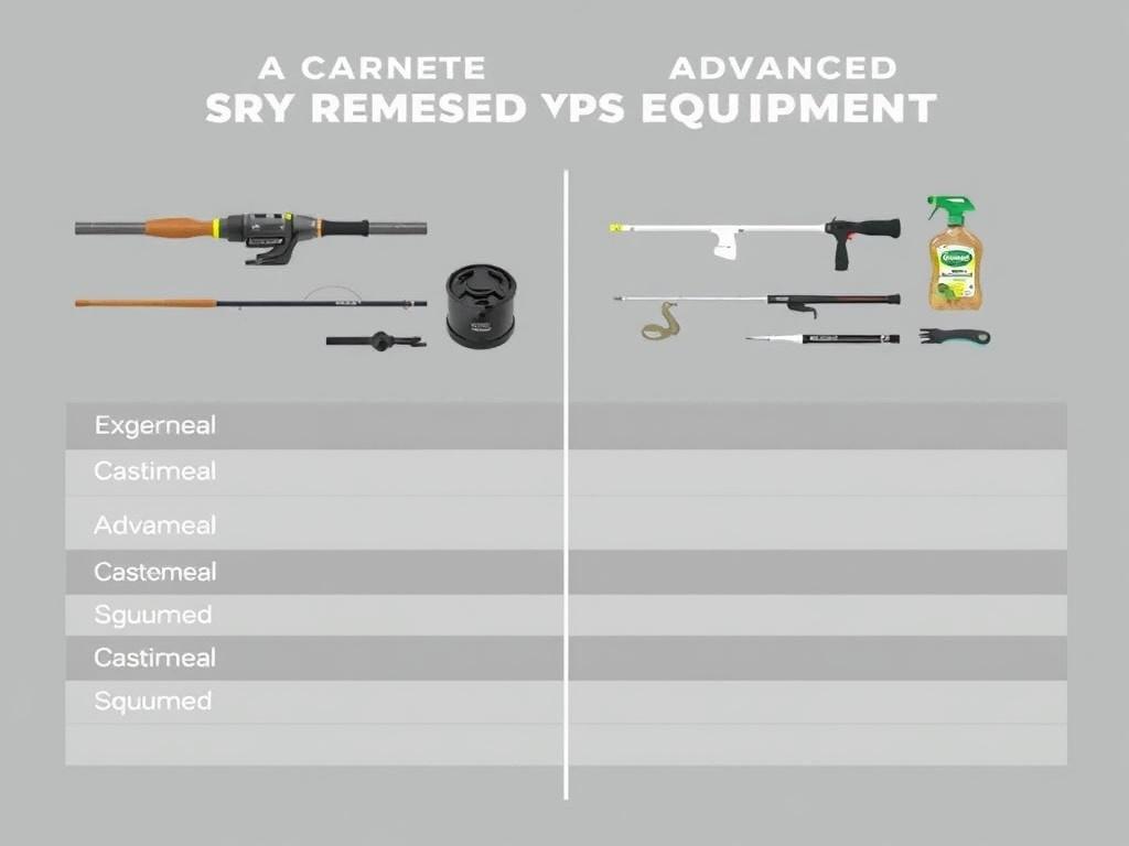     Le matériel essentiel pour la pêche au coup.. Tableau comparatif : équipement de base vs équipement avancé